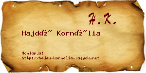 Hajdú Kornélia névjegykártya